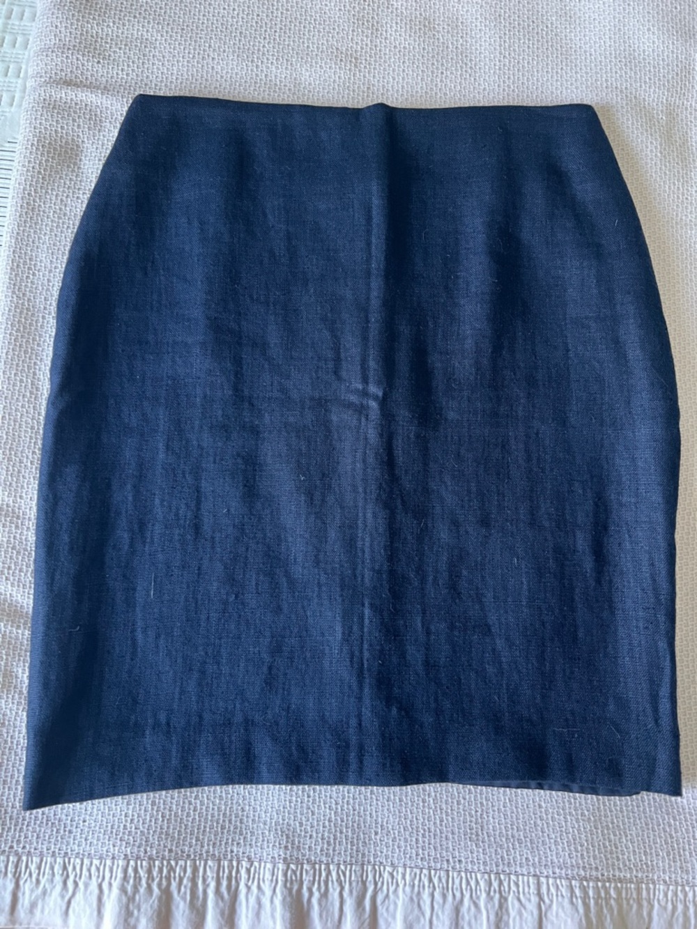 Custom tailor made Classic Navy Linen Pencil Skirt
